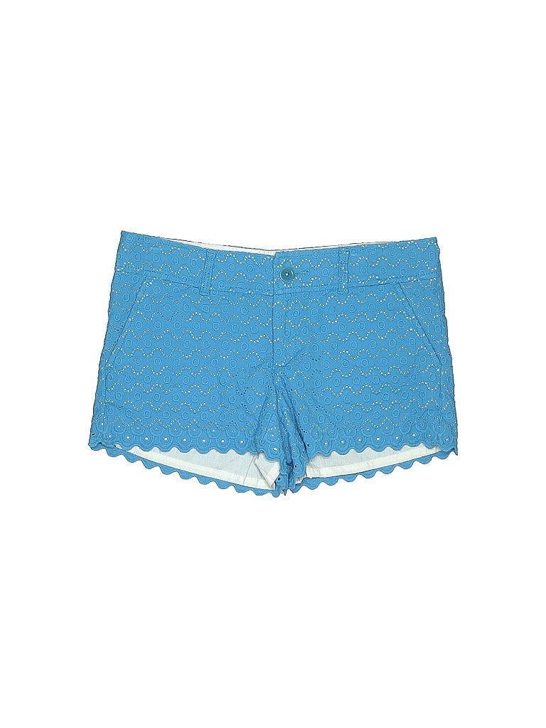 Lilly Pulitzer 100 Cotton Solid Blue Shorts Size 2 74 Off Thredup