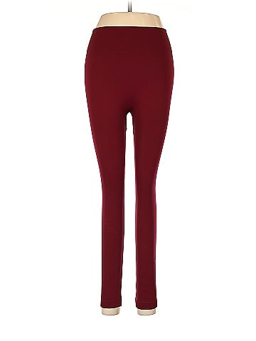 Emme Jordan Solid Colored Burgundy Leggings Size Lg - XL - 50% off