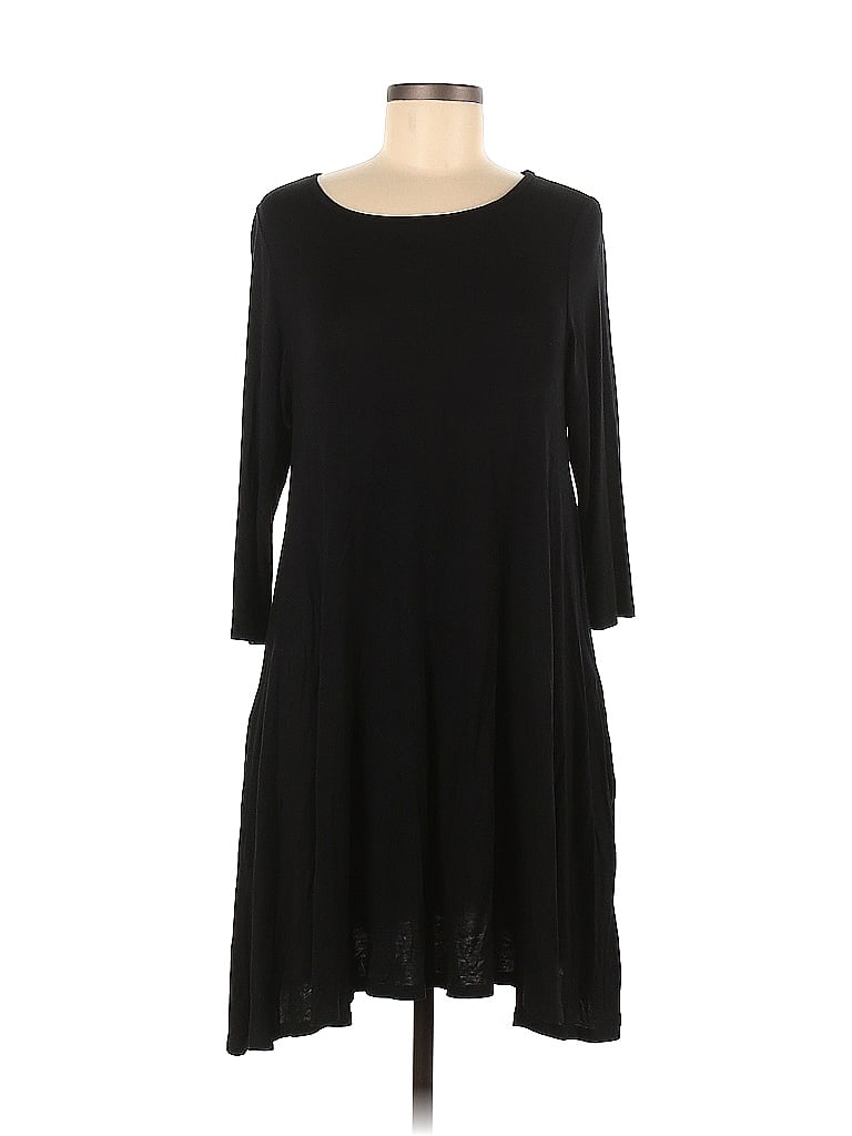 HerShe Solid Black Casual Dress Size M - photo 1