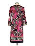Laundry by Shelli Segal Floral Motif Paisley Baroque Print Batik Graphic Pink Casual Dress Size 4 - photo 2