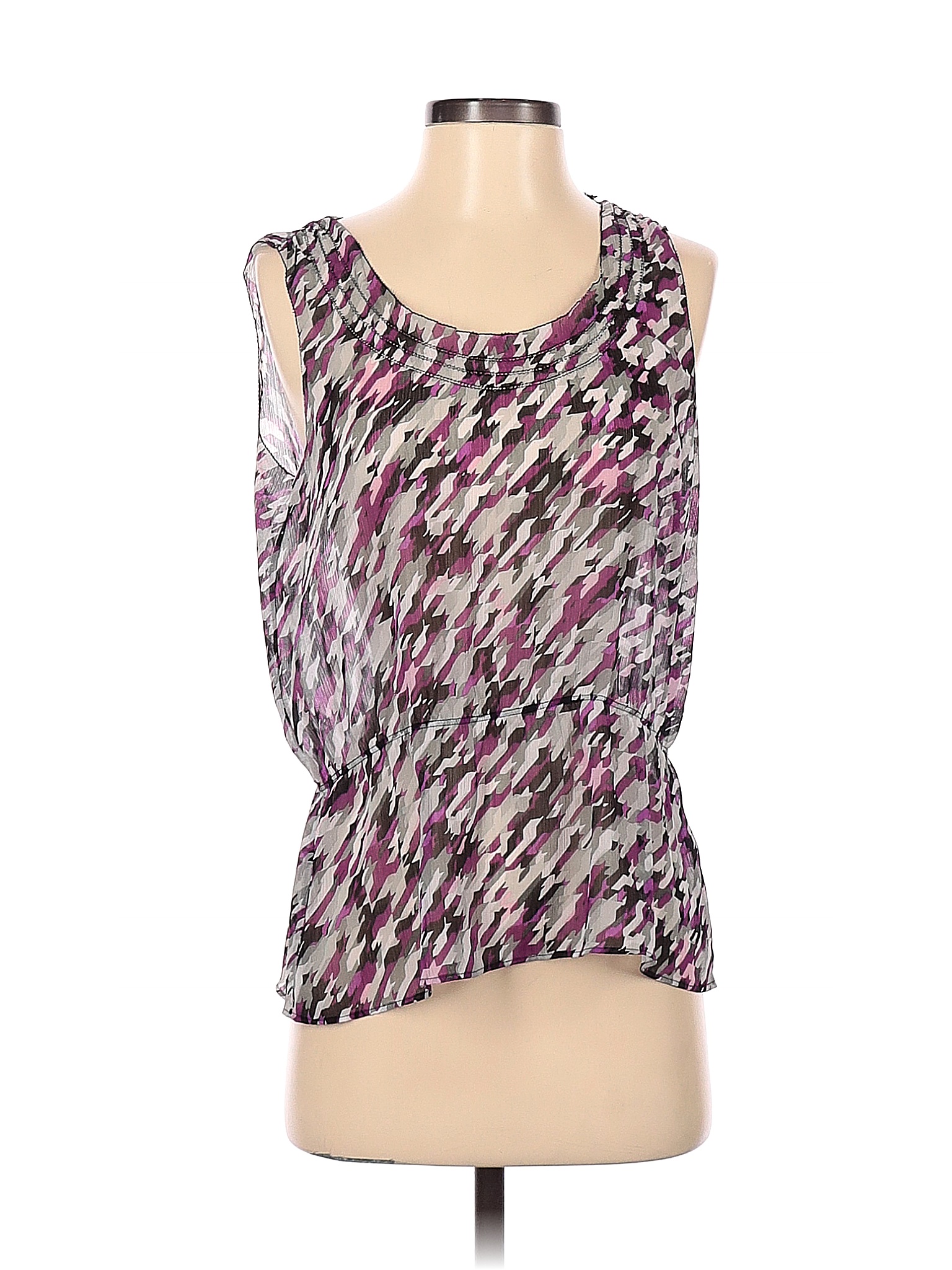 Blouse Apostrophe Femme Multicolore Taille Large - Devant Noué, Sans Manches - Très Bon état Occasion