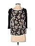 Lush 100% Polyester Black 3/4 Sleeve Top Size S - photo 1