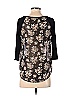 Lush 100% Polyester Black 3/4 Sleeve Top Size S - photo 2
