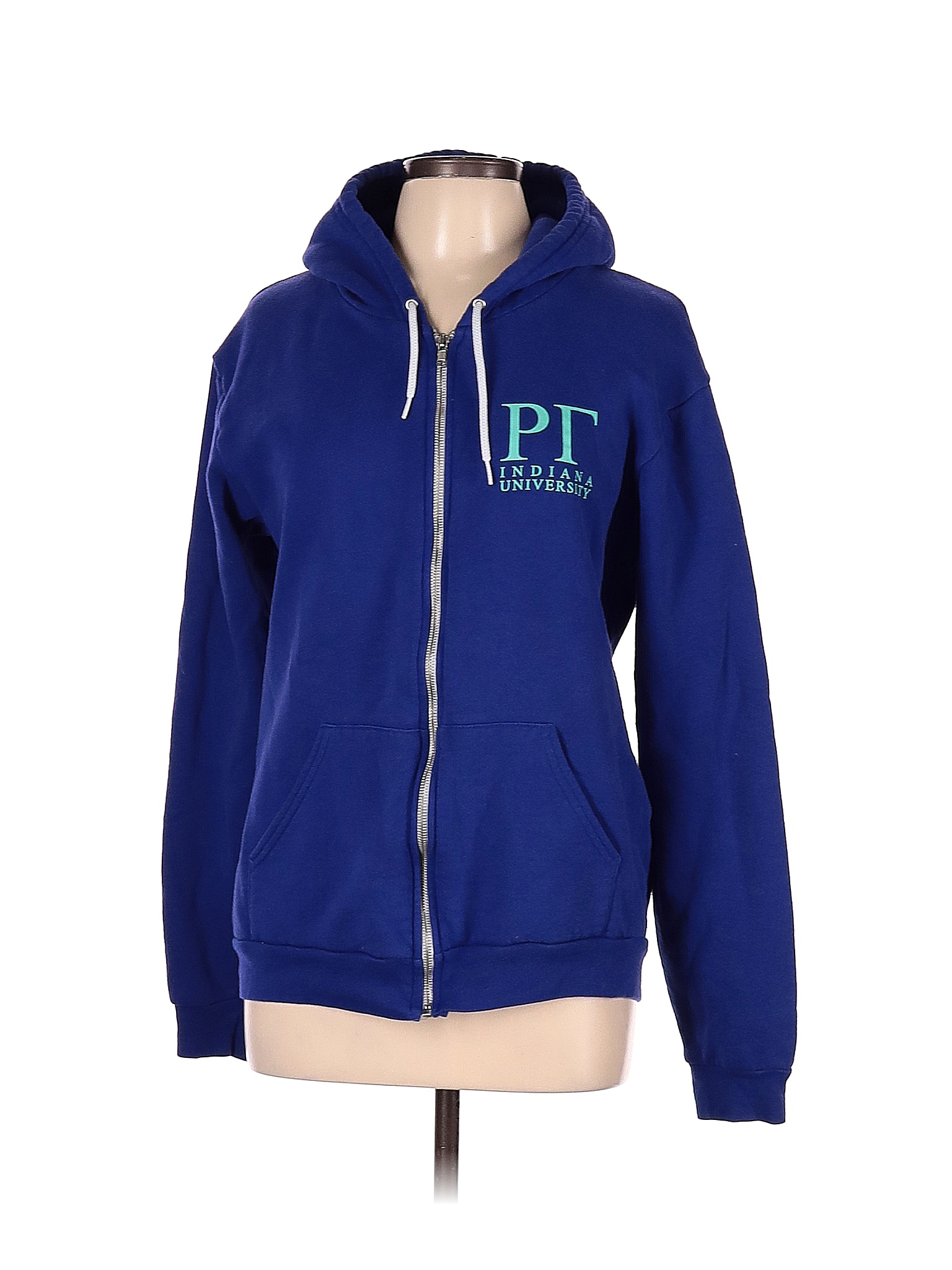 American Apparel Solid Blue Purple Zip Up Hoodie Size L 85 off thredUP