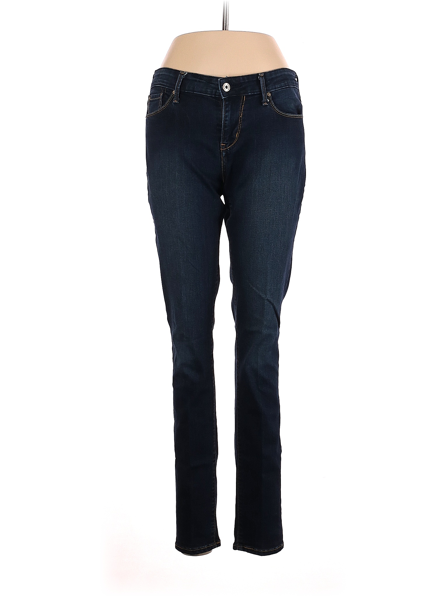Denizen from Levi's Solid Blue Jeans Size 6 - 60% off | thredUP