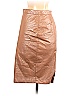 Robert Rodriguez 100% Polyester Solid Colored Tan Faux Leather Skirt Size 2 - photo 2