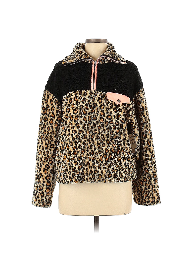 BP. 100% Polyester Animal Print Leopard Print Tan Fleece Size M - photo 1