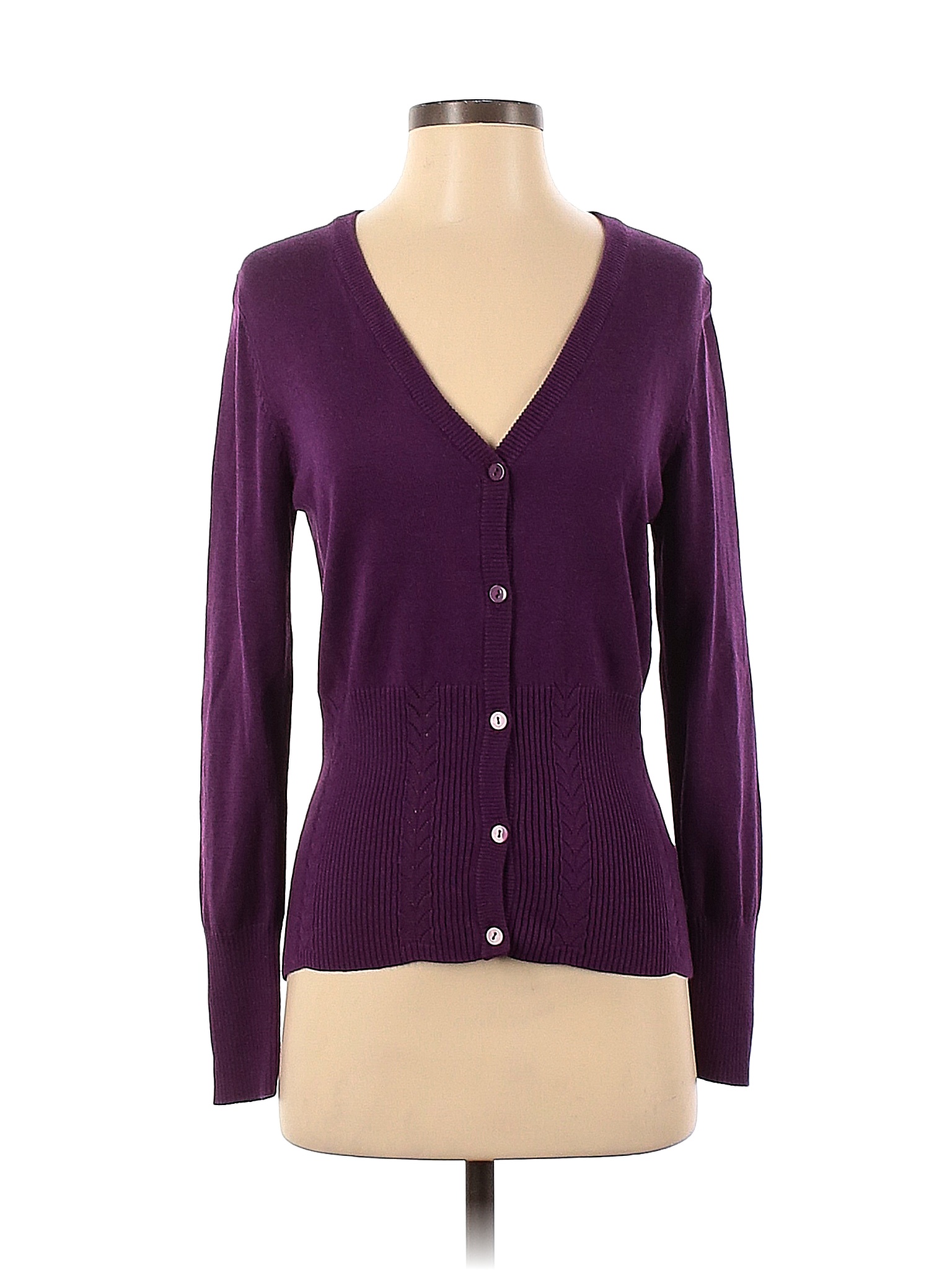 Joseph A. Solid Purple Cardigan Size S - 75% off | thredUP