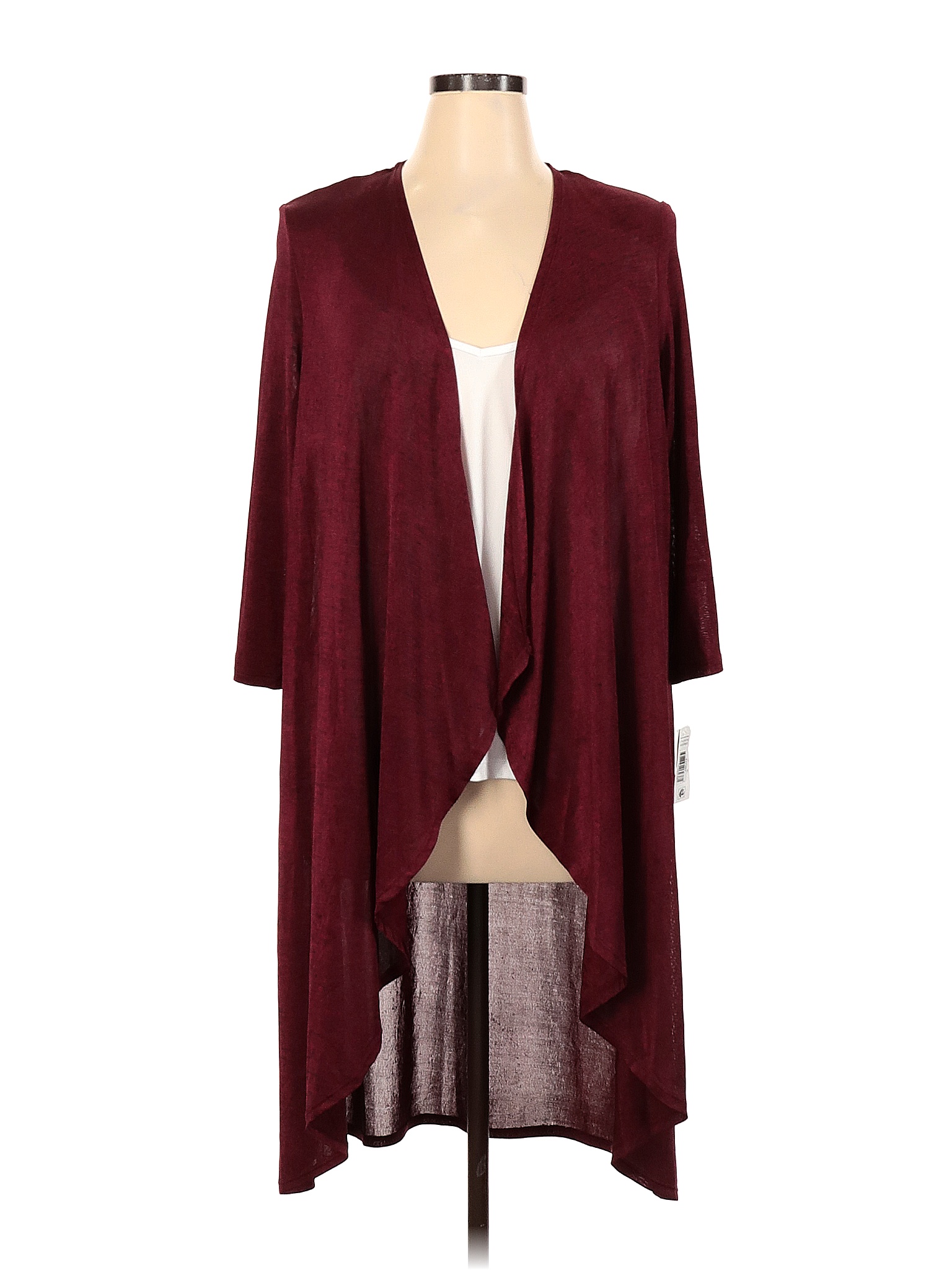 R&M Richards Solid Maroon Burgundy Cardigan Size 14 - 81% off | thredUP