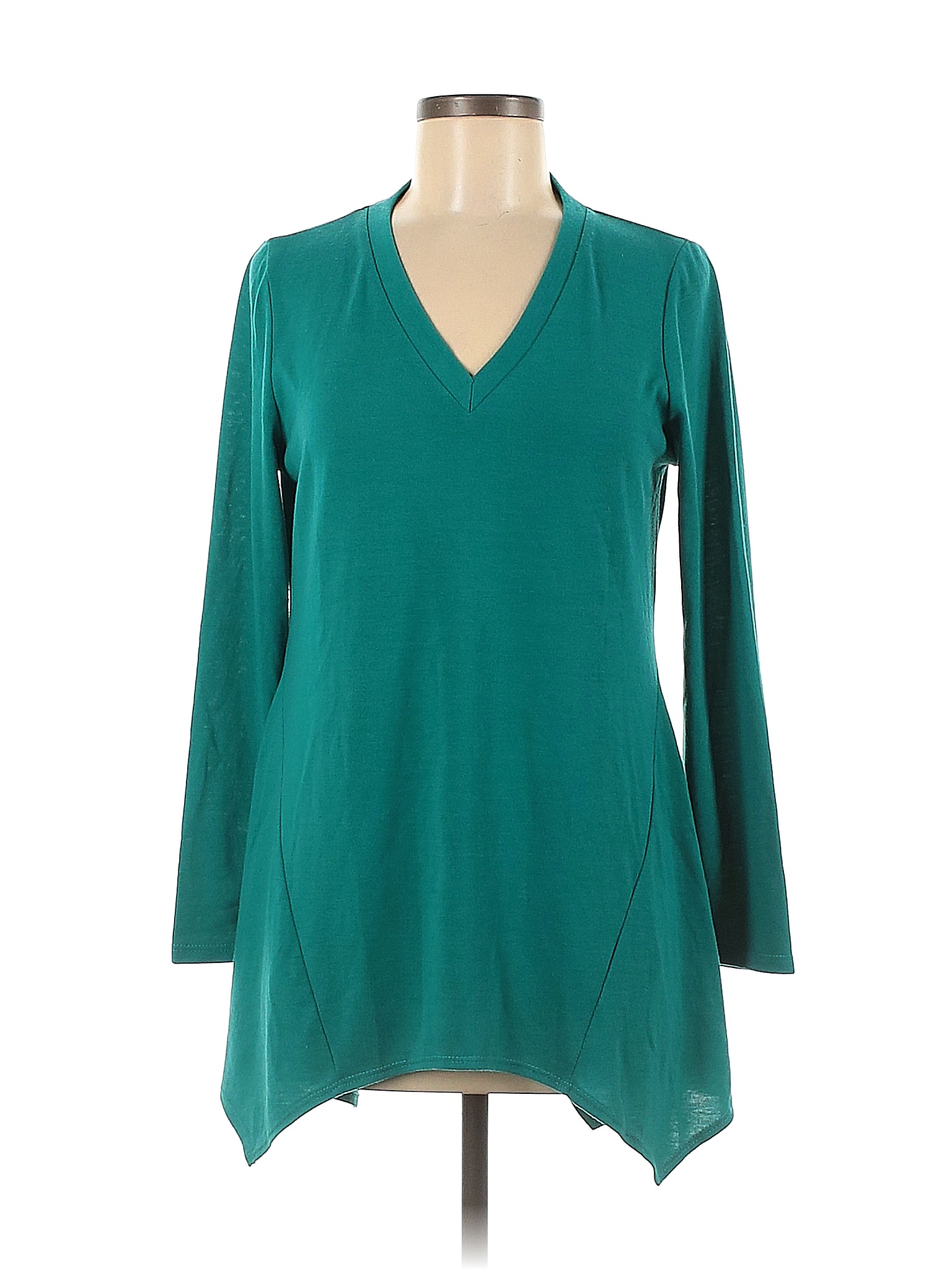 Slinky Brand Solid Teal Long Sleeve Top Size M - 75% off | thredUP