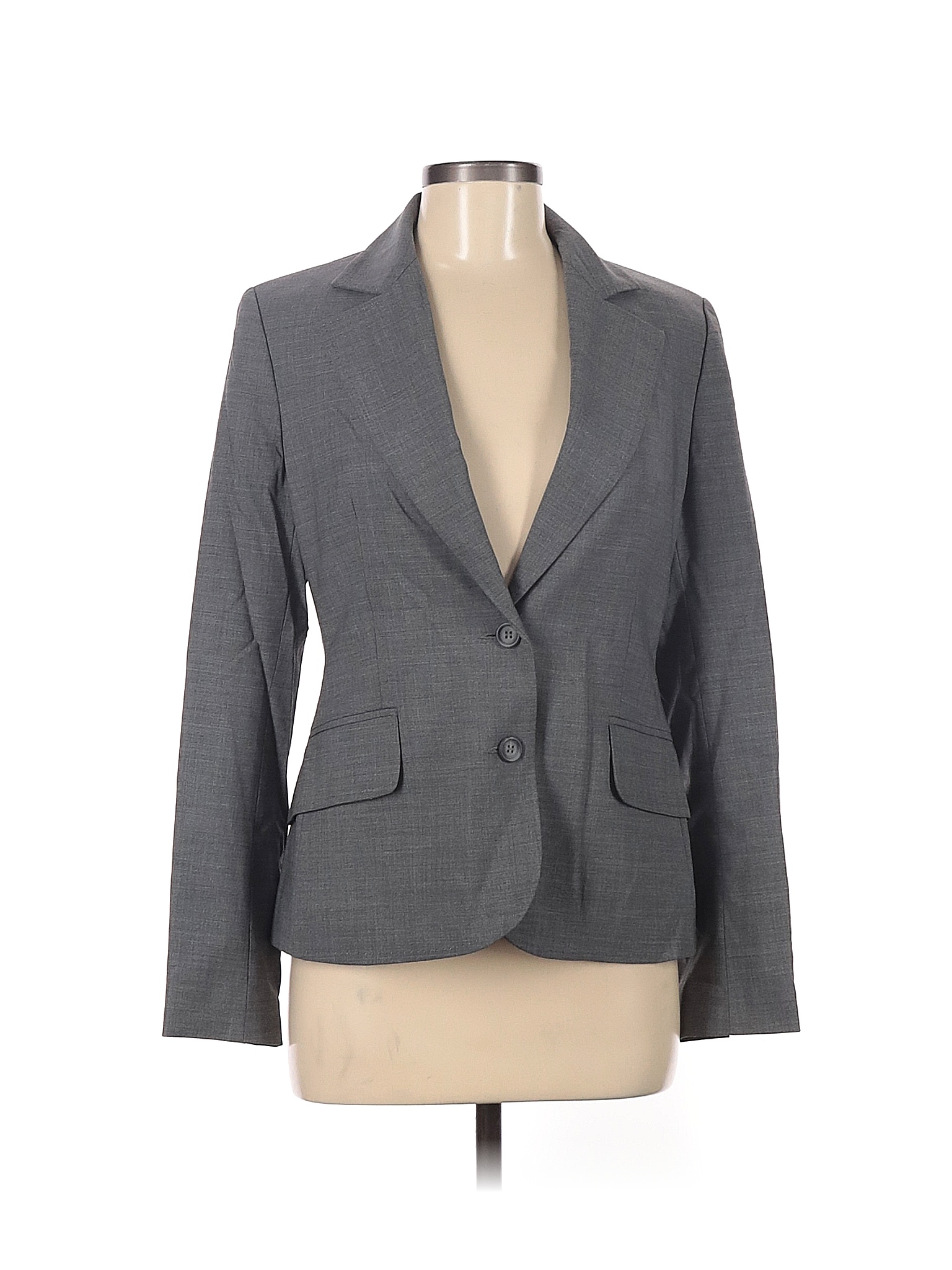 The Limited Solid Gray Wool Blazer Size 8 - 73% off | thredUP