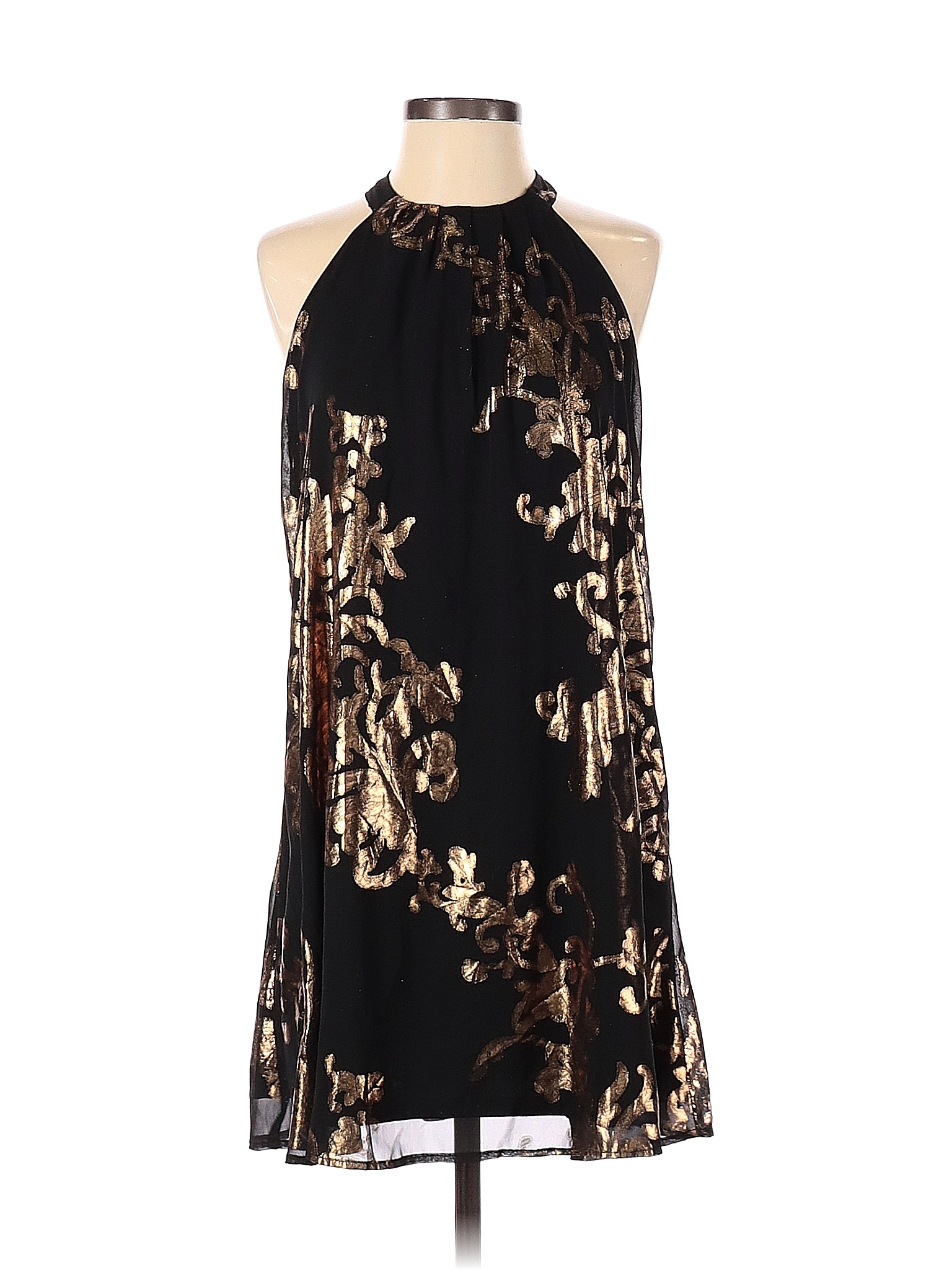 One Clothing 100% Polyester Floral Black Casual Dress Size S - 80% off ...