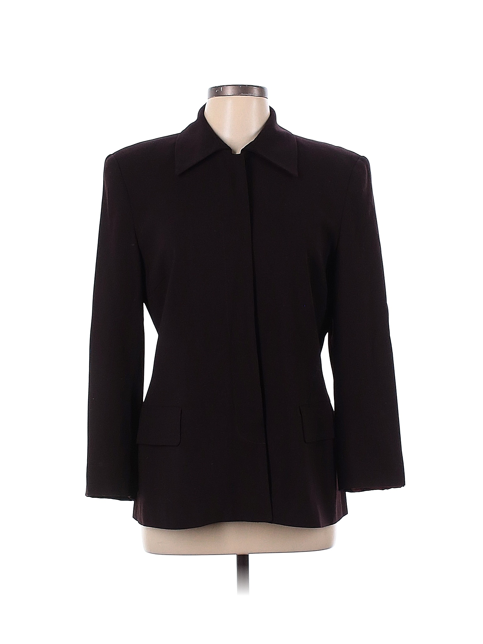 Vantana Solid Black Brown Blazer Size 12 - 75% off | thredUP
