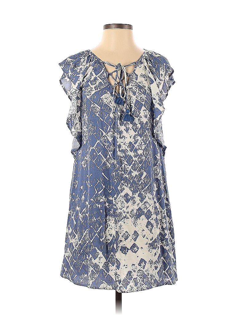 Love Stitch 100% Rayon Blue Casual Dress Size S - photo 1