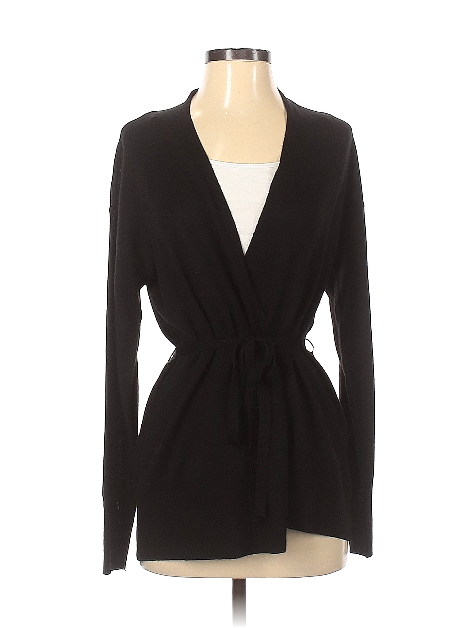 Laurie Felt 100% Cotton Solid Color Block Black Cardigan Size XS - 92% ...