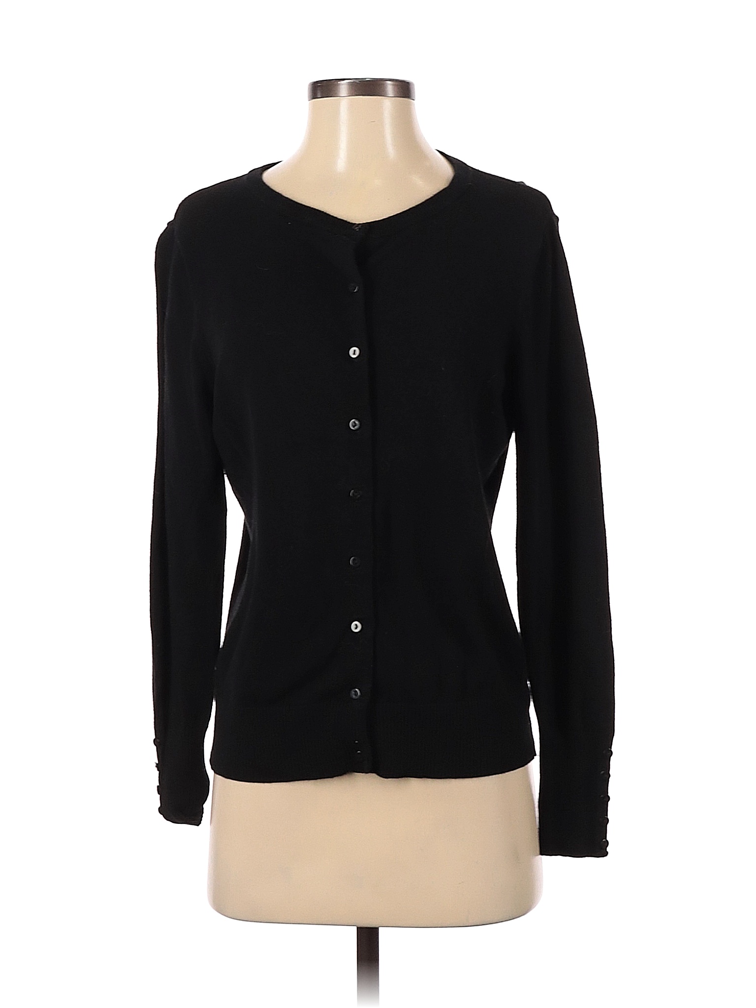 Dip 100 Cotton Solid Black Cardigan Size M 75 Off Thredup