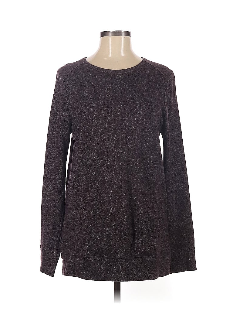 Pre-owned Ann Taylor Loft Pullover Sweater In Burgundy
