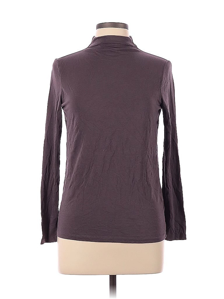 Oak Fort Solid Purple Long Sleeve Turtleneck Size L 77 Off Thredup