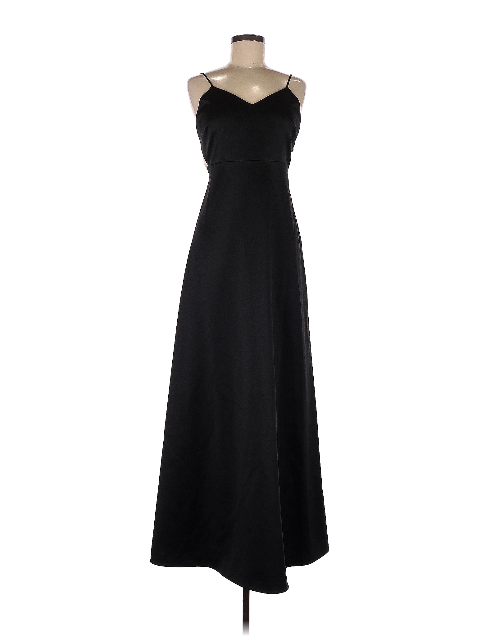 Halston Heritage 100 Polyester Solid Black Cocktail Dress Size 8 71