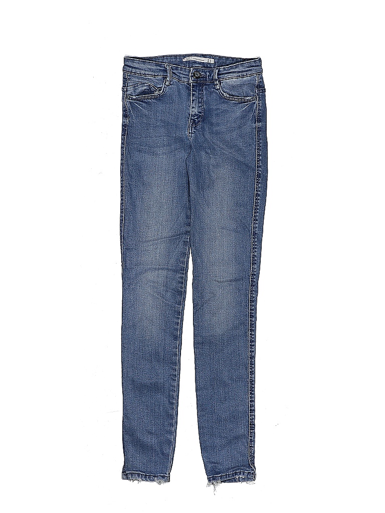 Zara Solid Blue Jeans Size 4 86 off thredUP