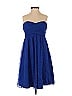 J.Crew 100% Silk Solid Blue Cocktail Dress Size 0 - photo 1