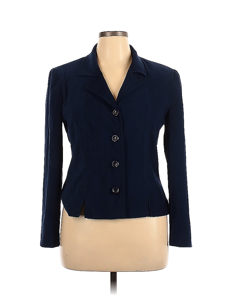 Jessica Howard Solid Blue Blazer Size 14 - 80% off | thredUP