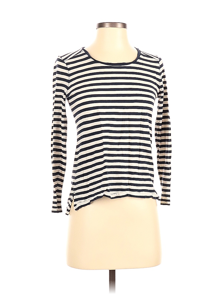 Madewell 100% Cotton Stripes Blue Long Sleeve T-Shirt Size XS - 76% off