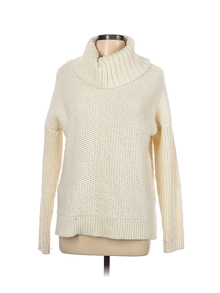 Jcpenney Solid Ivory Turtleneck Sweater Size L - 54% off | thredUP