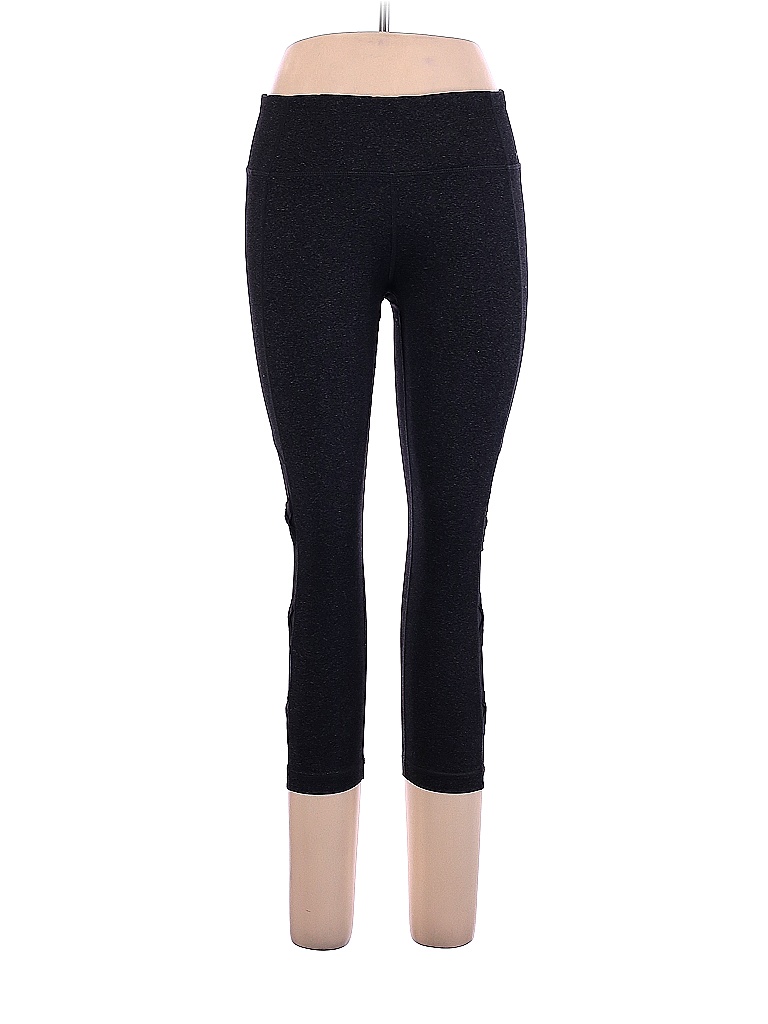 Active Life Animal Print Leopard Print Black Gray Yoga Pants Size L