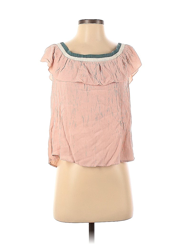 American Eagle Outfitters 100% Rayon Pink Short Sleeve Blouse Size XS - photo 1