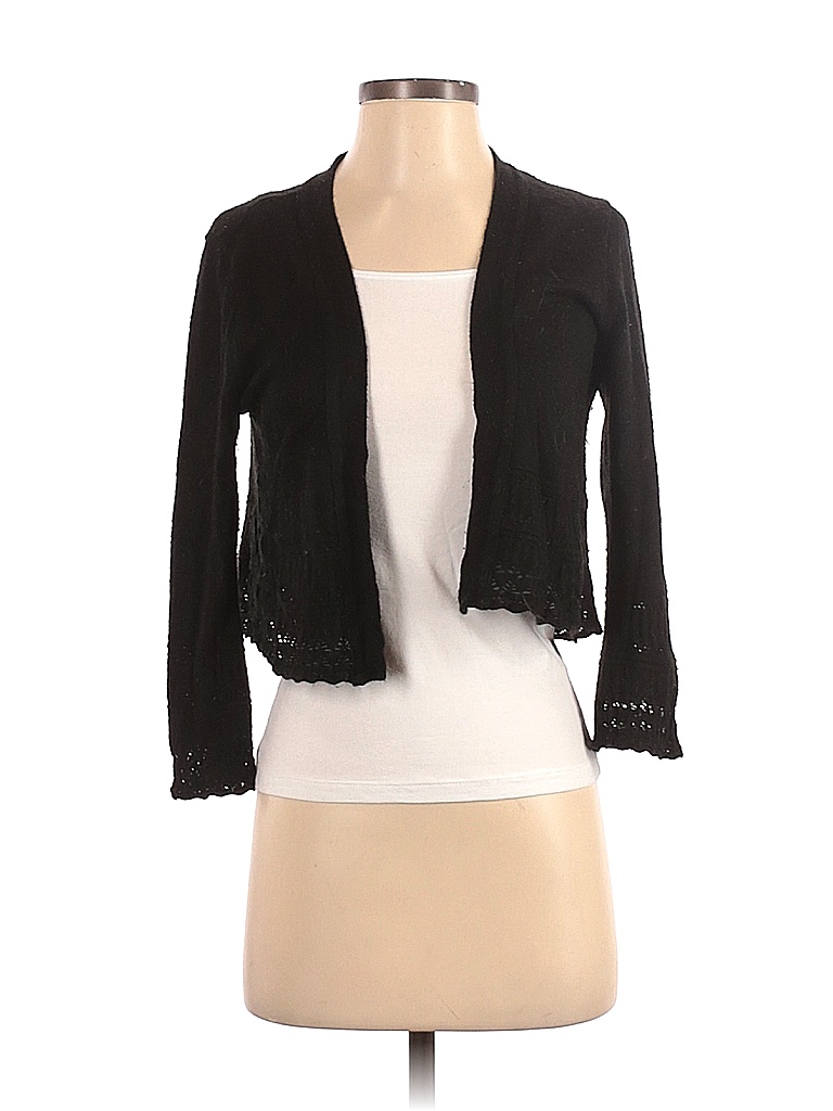 Notations Solid Black Cardigan Size S - 75% off | thredUP