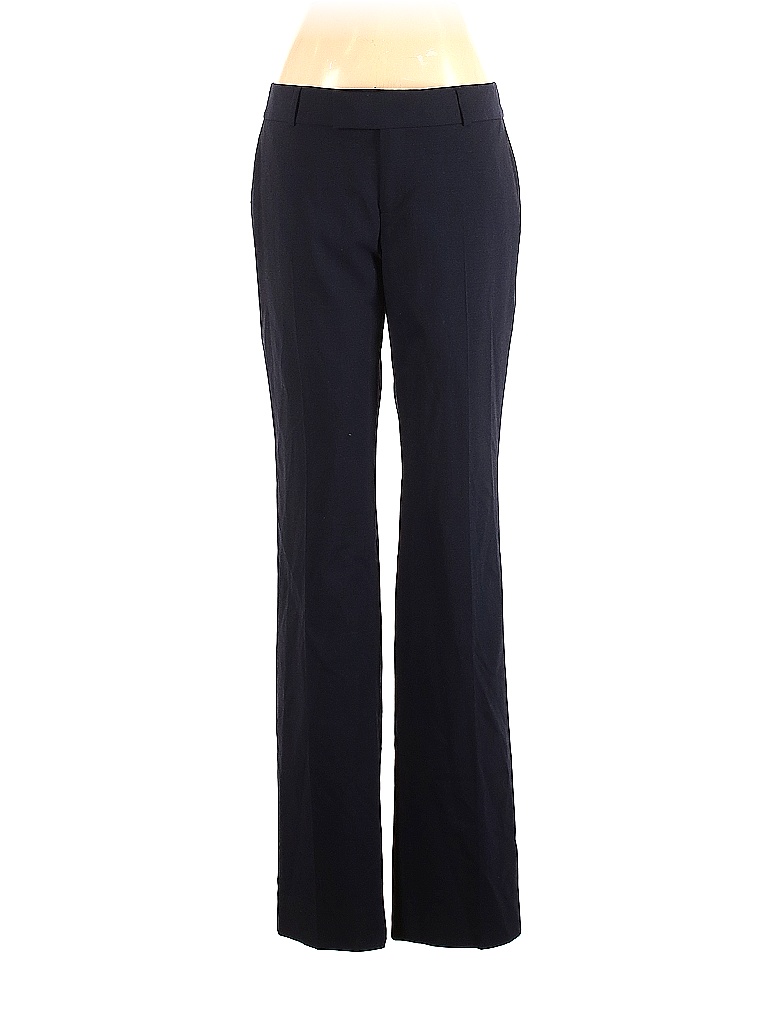 Banana Republic Solid Black Blue Wool Pants Size 4 81 off ThredUp