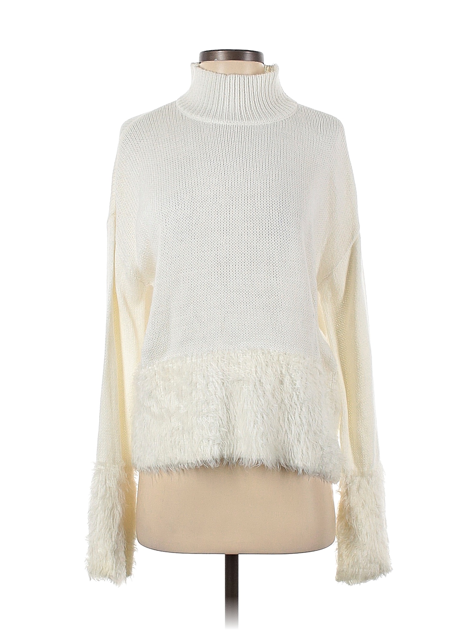 Moth Solid White Ivory Turtleneck Sweater Size S - 71% off | thredUP