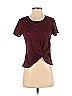 Jun & Ivy Burgundy Short Sleeve T-Shirt Size S - photo 1