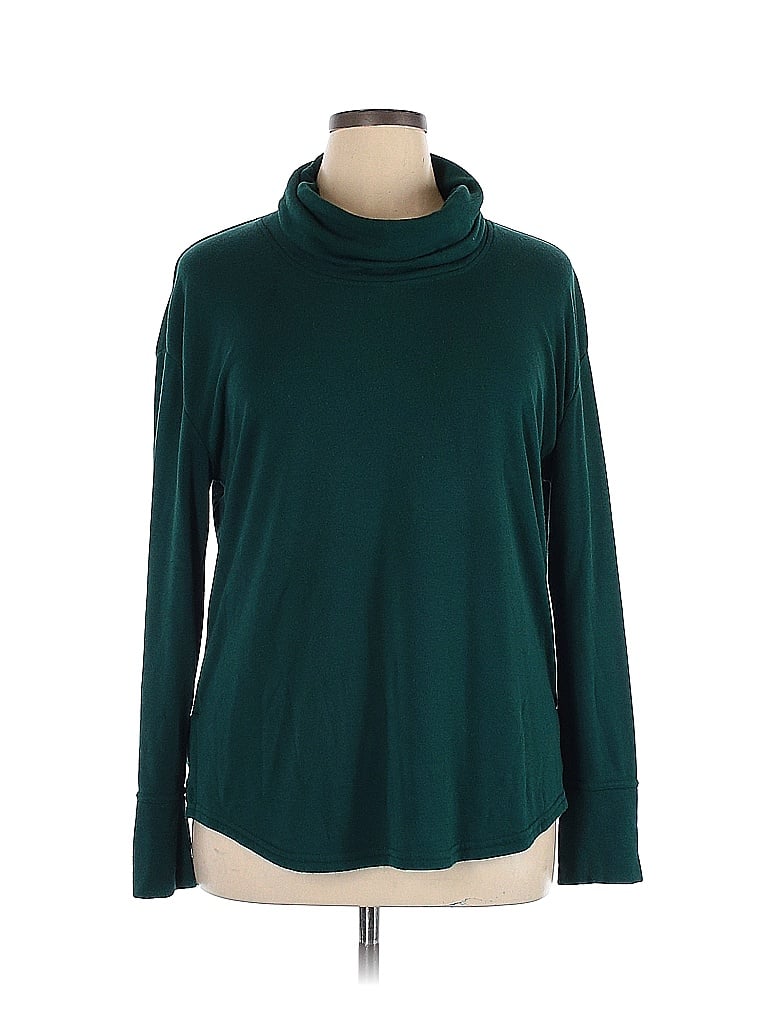 Jane and Delancey Solid Green Turtleneck Sweater Size XL - 66% off ...