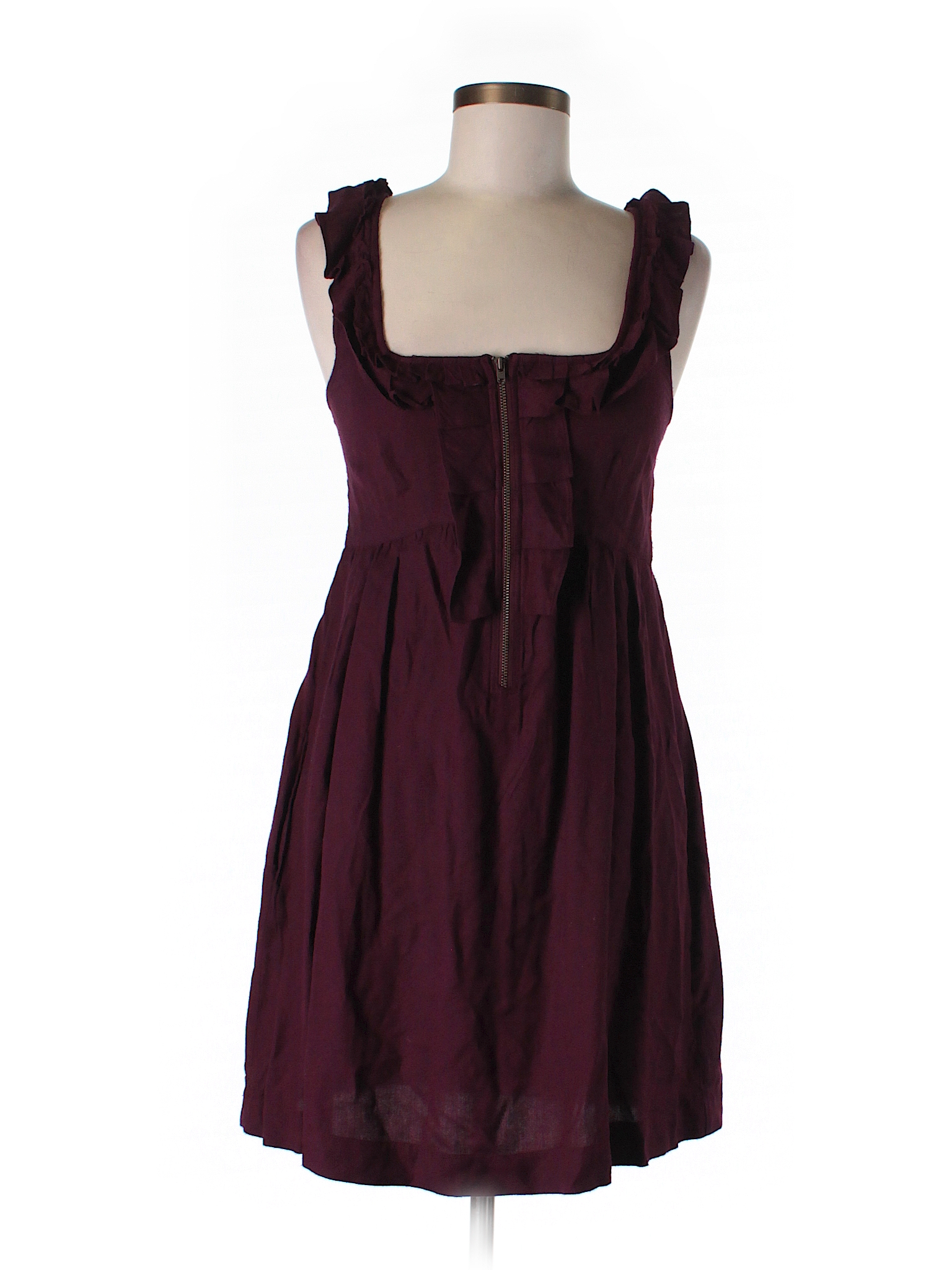 Kimchi Blue 100% Rayon Solid Burgundy Casual Dress Size M - 73% off ...