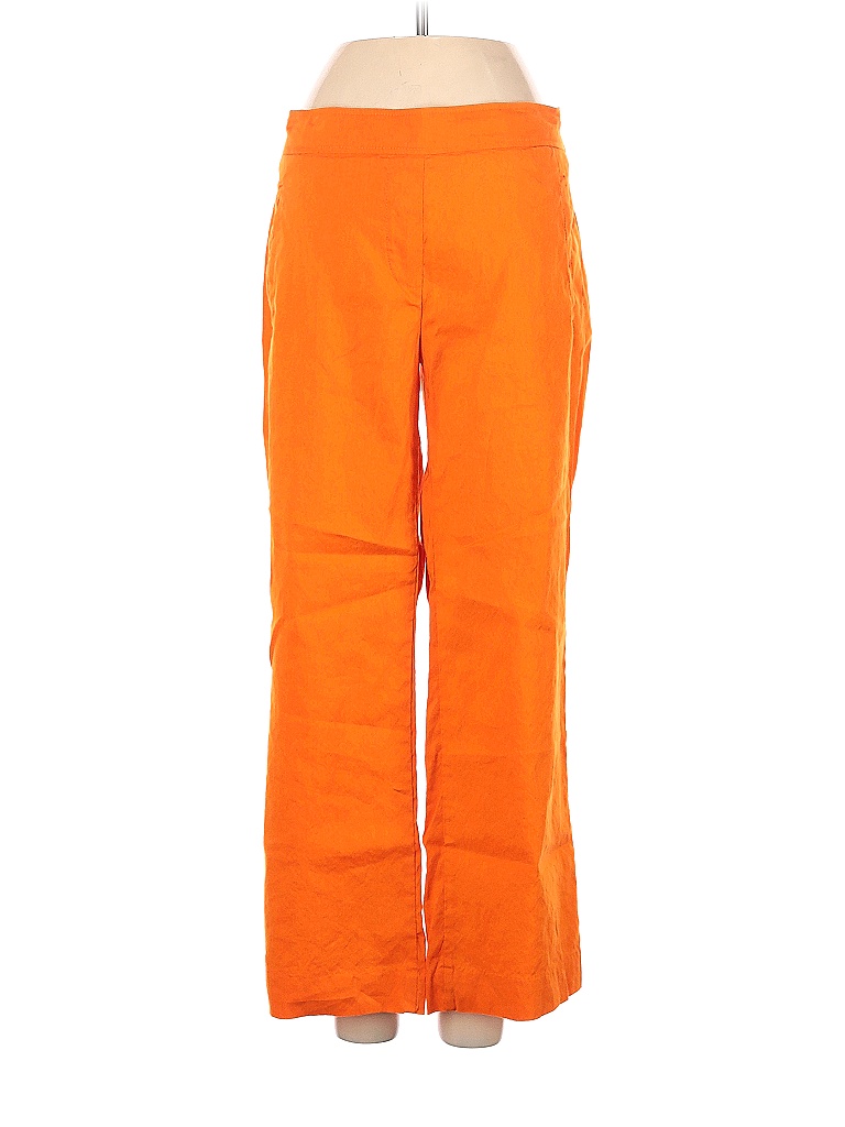 Cartonnier Solid Orange Linen Pants Size XS - 82% off | thredUP