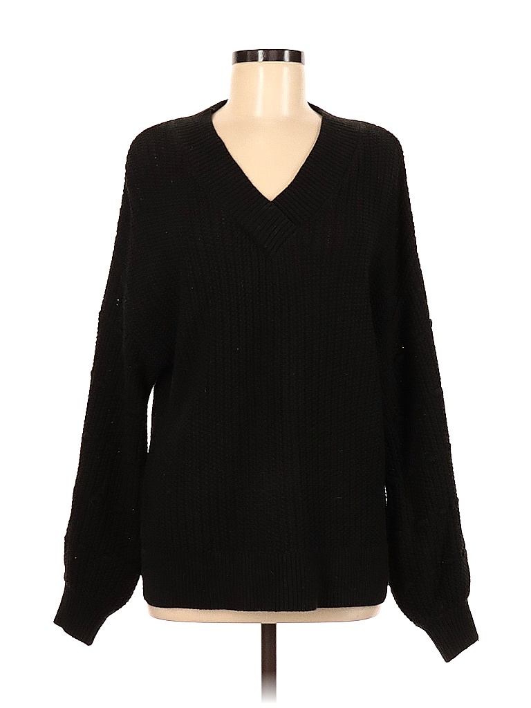 Falls Creek 100% Acrylic Solid Black Pullover Sweater Size M - 58% off ...