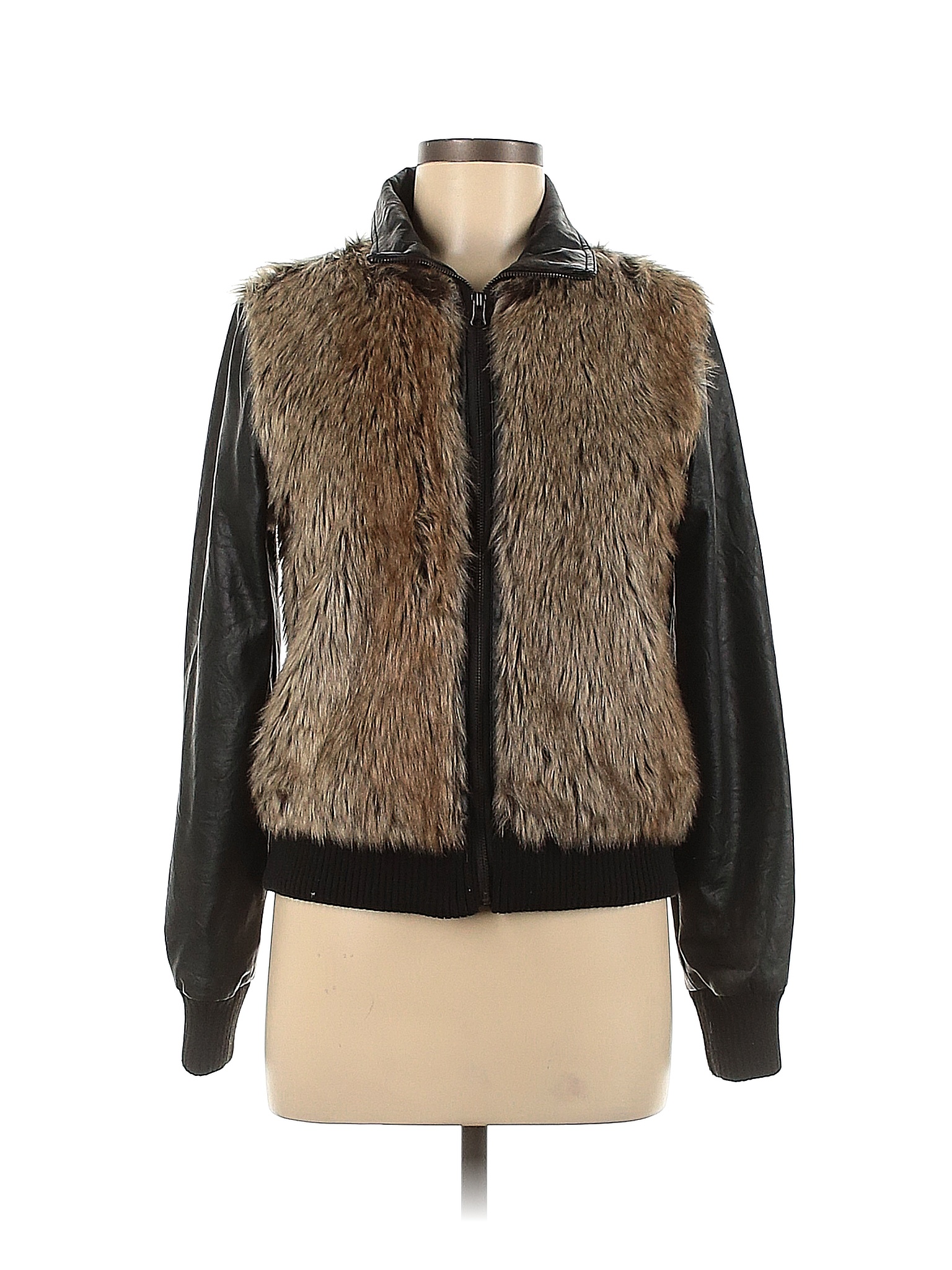 JACK 100 Polyvinyl Chloride Black Faux Leather Jacket Size M 77 off