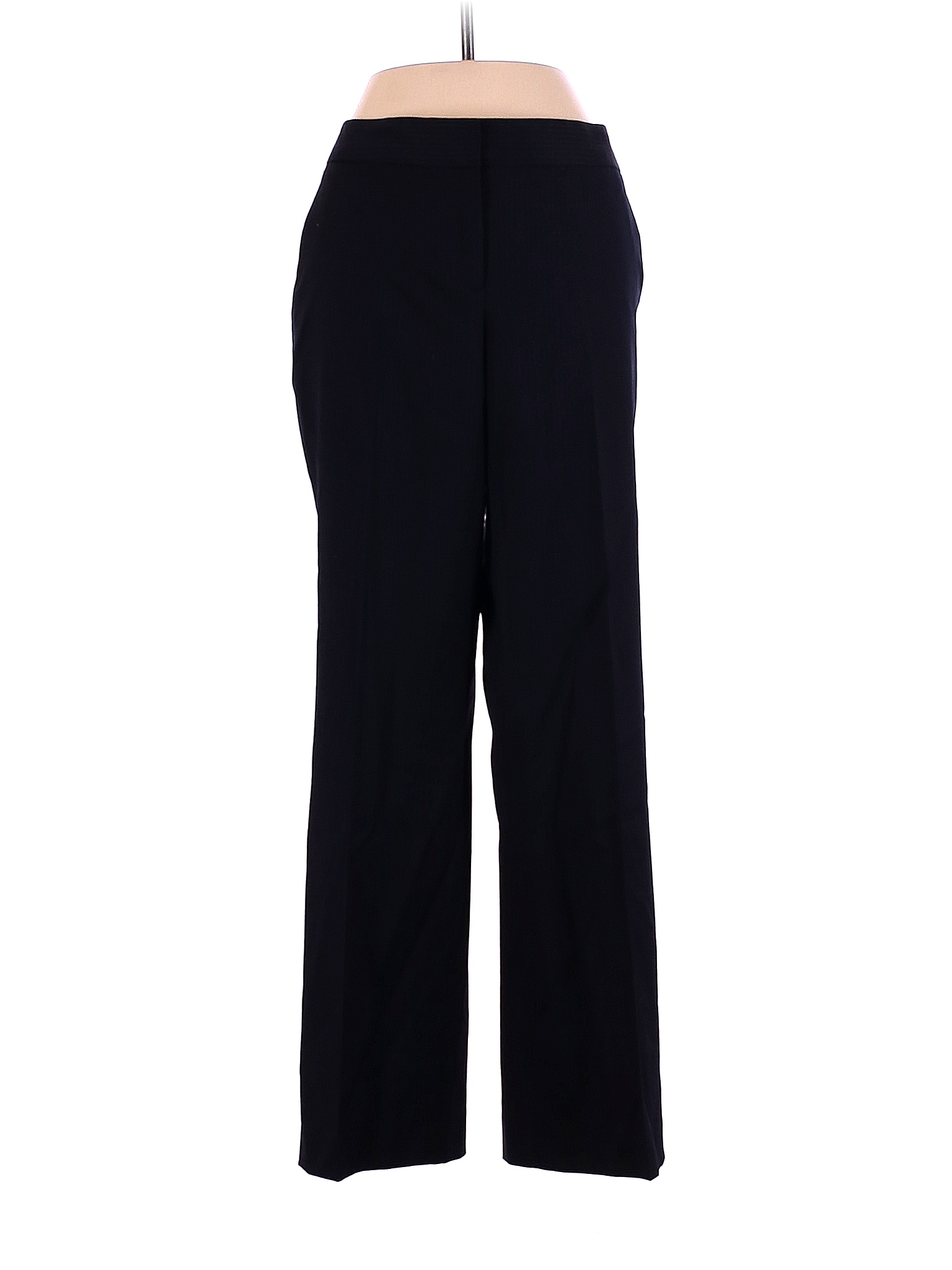 Talbots Solid Black Blue Wool Pants Size 8 (Petite) 94 off thredUP