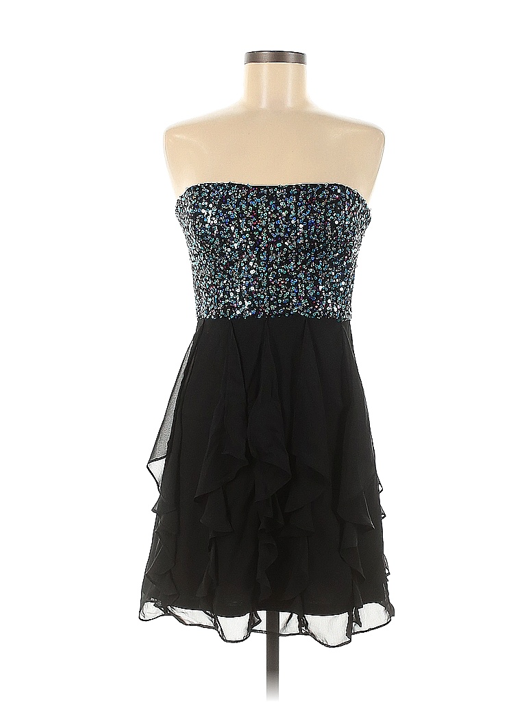Hailey Logan by Adrianna Papell 100% Polyester Black Cocktail Dress Size 9 - 10 - photo 1