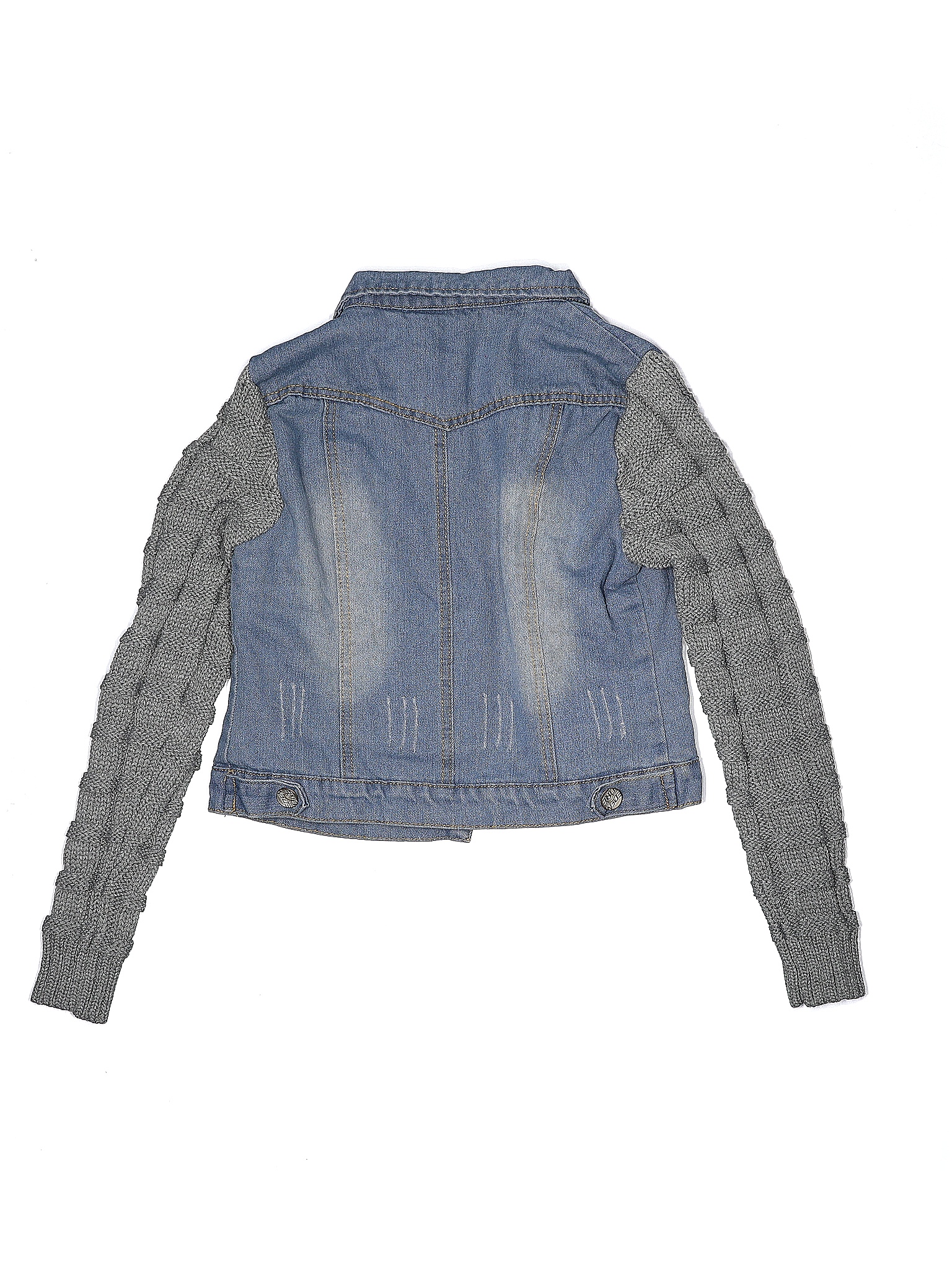 Polyester Blue Denim Jacket Size M 