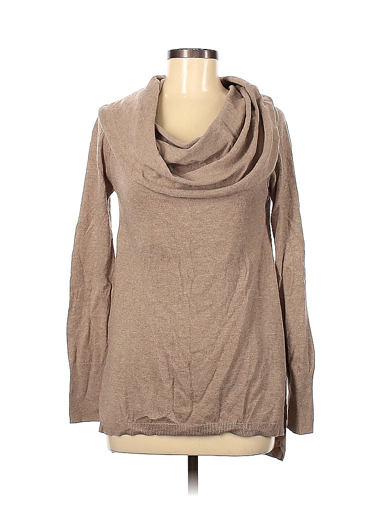 Shrinking Violet Solid Brown Tan Pullover Sweater Size M 85 off