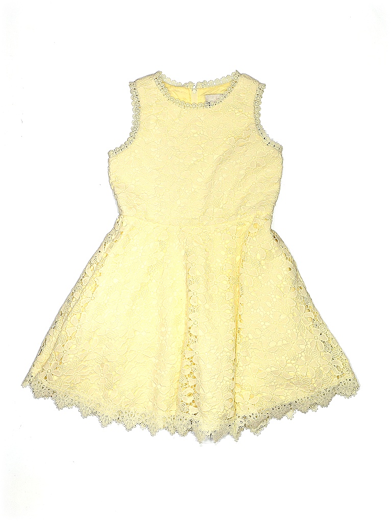 Rare Editions 100% Polyester Solid Yellow Dress Size 6 - photo 1