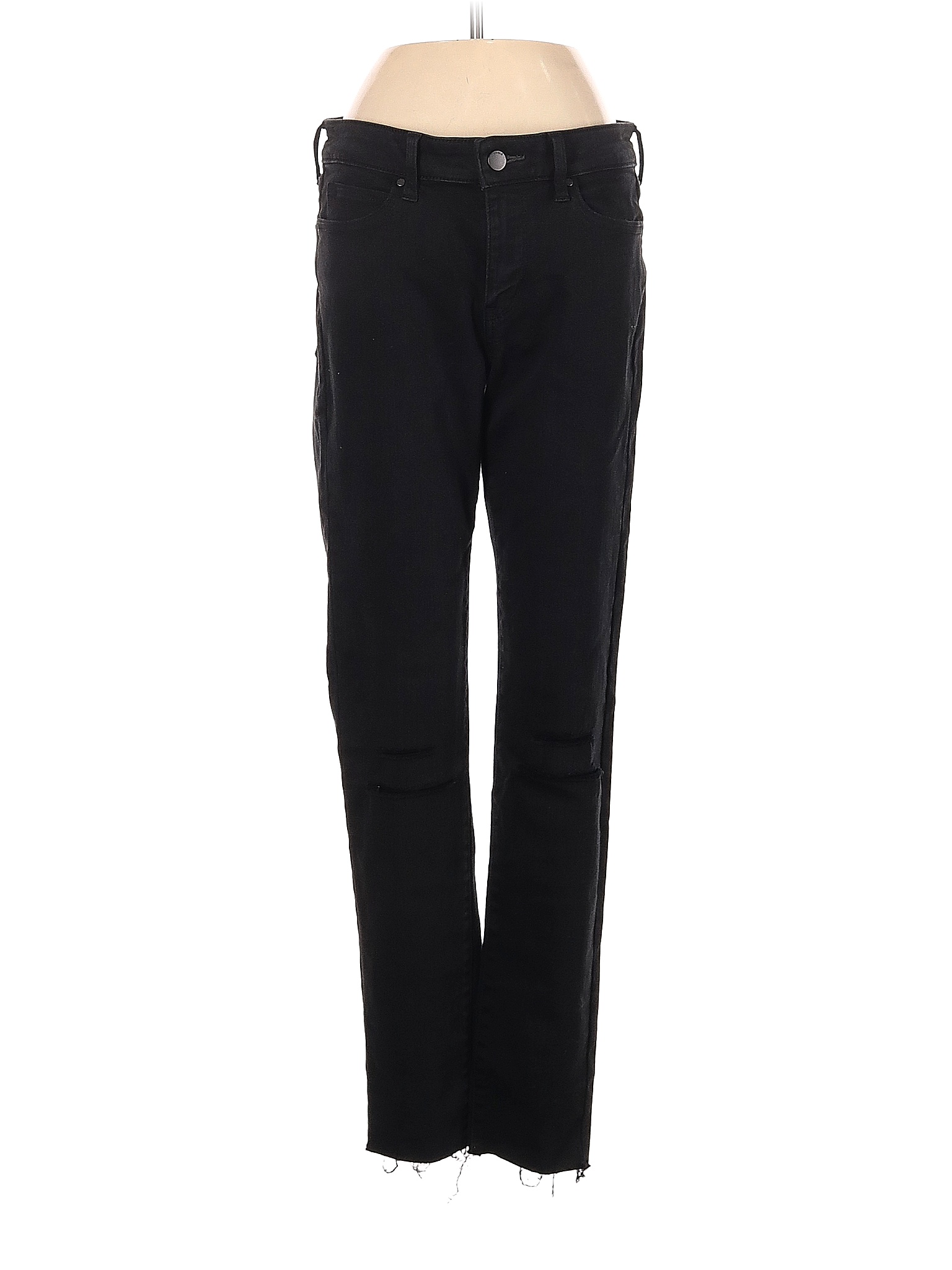 Uniqlo Solid Black Jeans 26 Waist 81 off thredUP