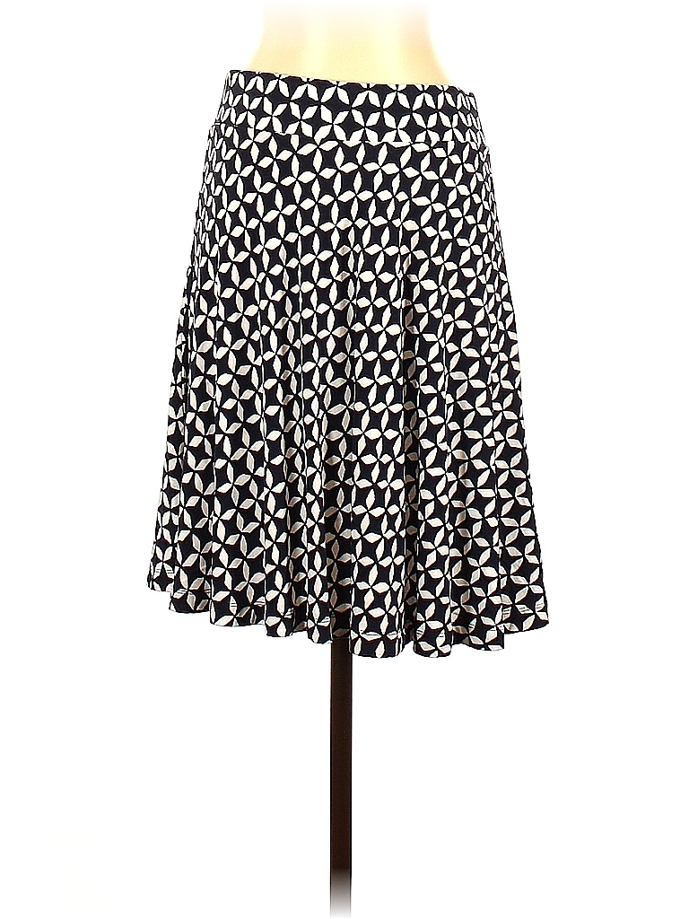 Ann Taylor LOFT Hearts Graphic Polka Dots Animal Print Leopard Print Black Casual Skirt Size S - photo 1
