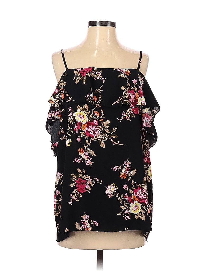 Pre-owned Shein Short Sleeve Blouse In Black