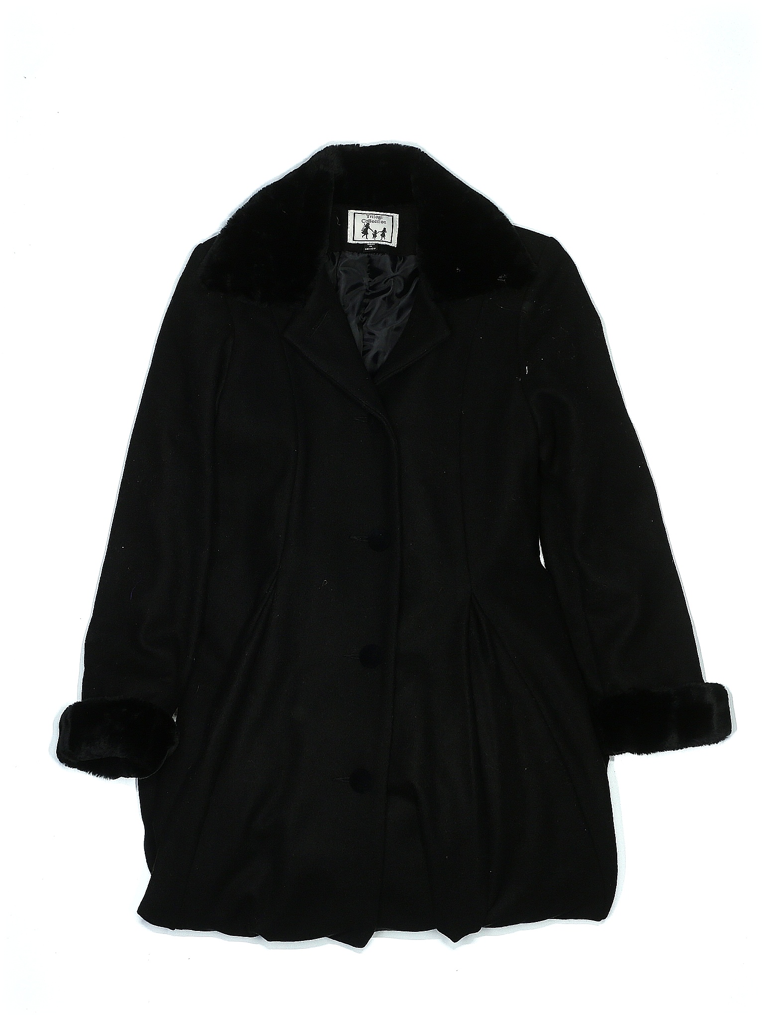 Trilogi Collection Black Coat Size 12 - 72% off | ThredUp