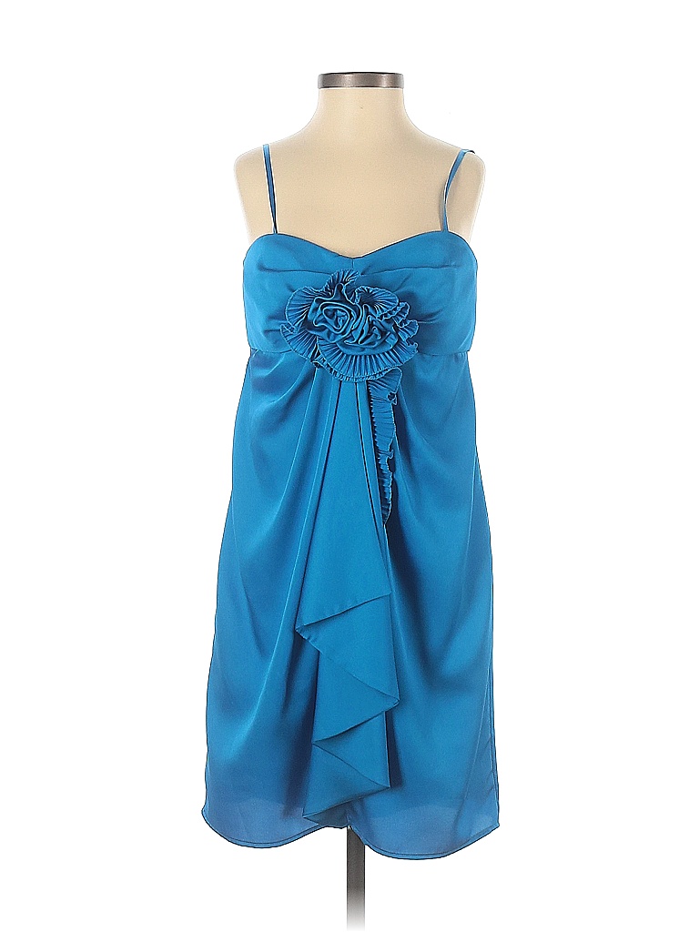 Max and Cleo 100% Polyester Blue Cocktail Dress Size 4 - photo 1