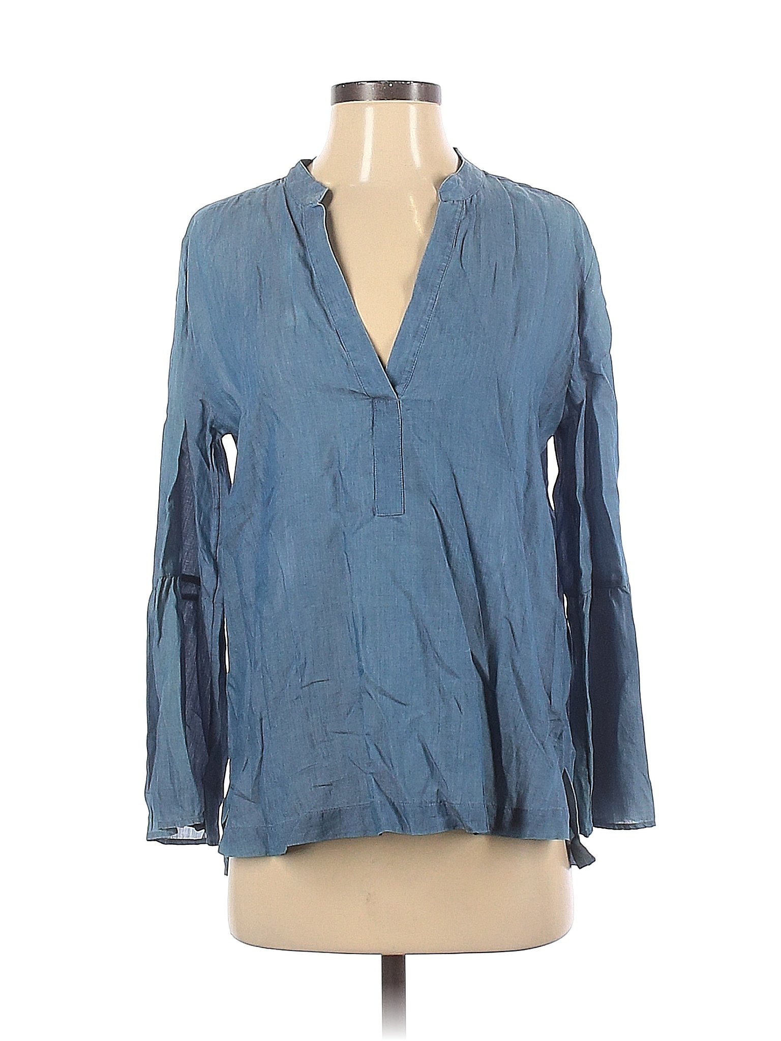 Ann Taylor LOFT Blue Long Sleeve Blouse Size S - 85% off | ThredUp
